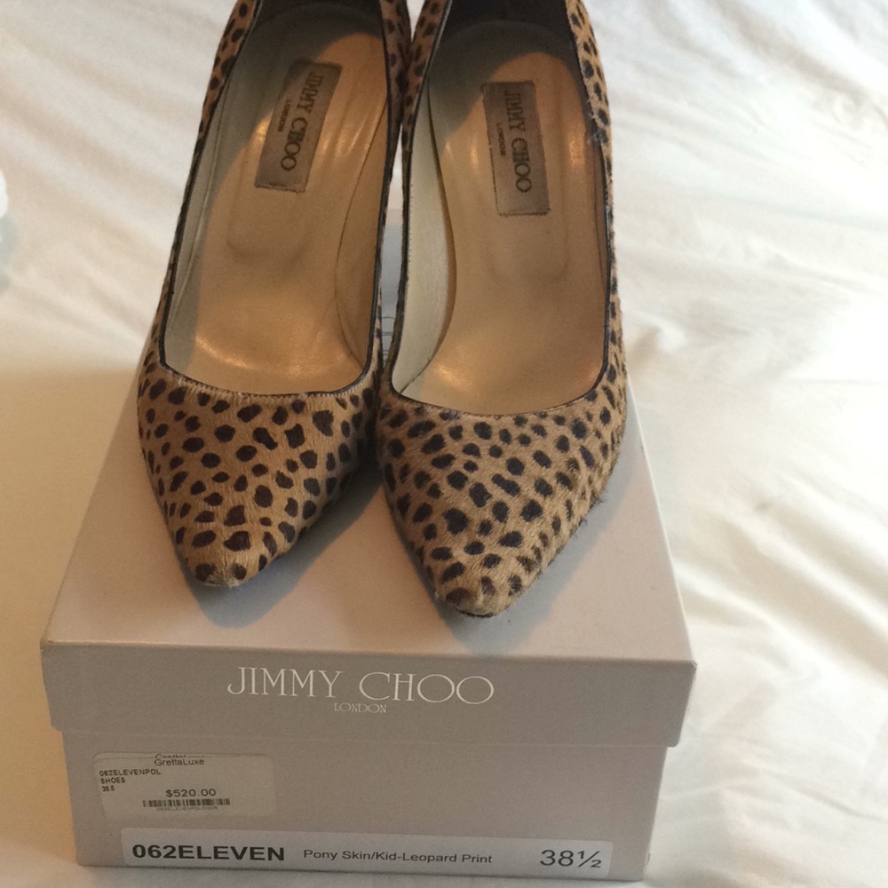 Jimmy Choo Elevens in Leopard 38.5